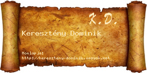 Keresztény Dominik névjegykártya