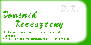 dominik kereszteny business card